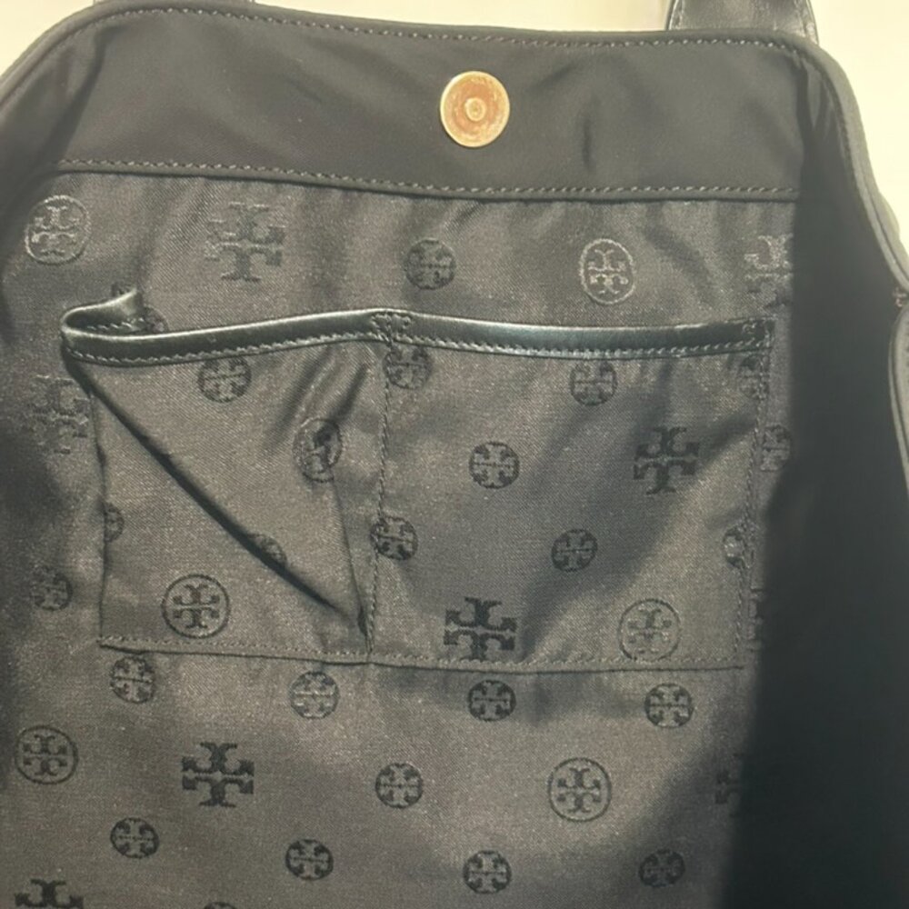 Stunning! ~ TORY BURCH Large Ball Stud Tote Bag PUP Solid Color - Picture 7 of 14